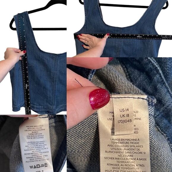 Pilcro- Women’s Denim Wide-Leg Pant Matching Set, Size 14 Altered - Picture 7 of 16